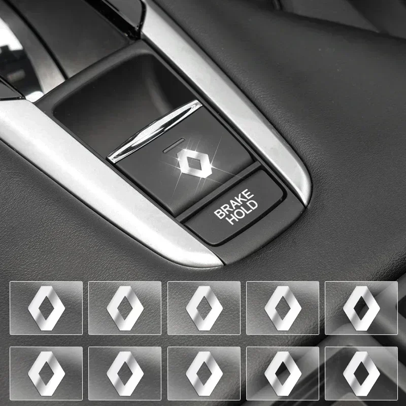 2/5/10 шт. металлические наклейки-эмблемы для автомобилей Renault QM6 Kadjar Clio Koleos Megane Espace Captur 2 3 ZOE, аксессуары
