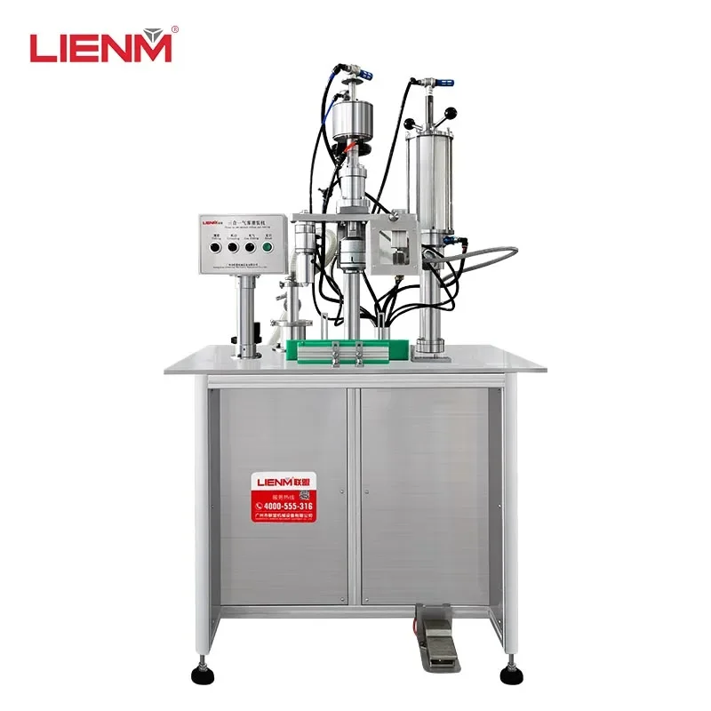 wholesale semi-automatic aerosol fill and seal machine paint aerosol can gas filling machine line