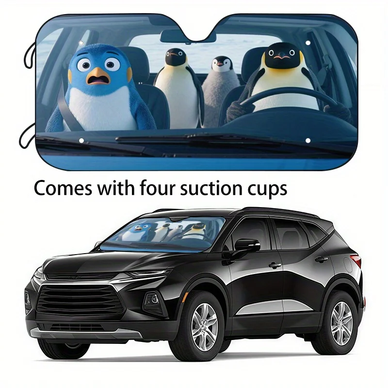 Funny Animal Driving 1pc Car Interior Sun Visor, UV Protection Prevents Car Interior Aging, Foldable, Ideal Gift For Holidays, C