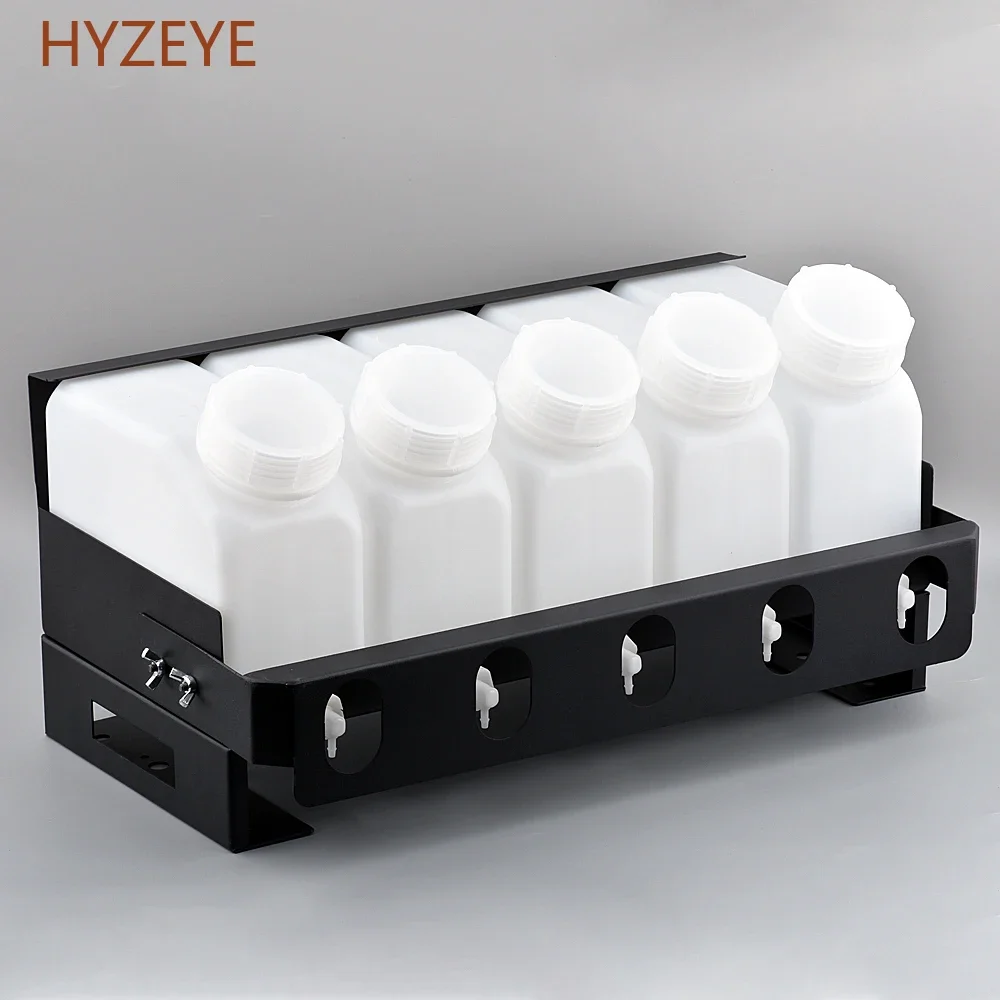 1500ml Bulk Ink Tank Kit 5 Color Ink Tank Usd for UV ECO DTF Ink Ciss System Xp600 I3200 with 4 5 6 Color