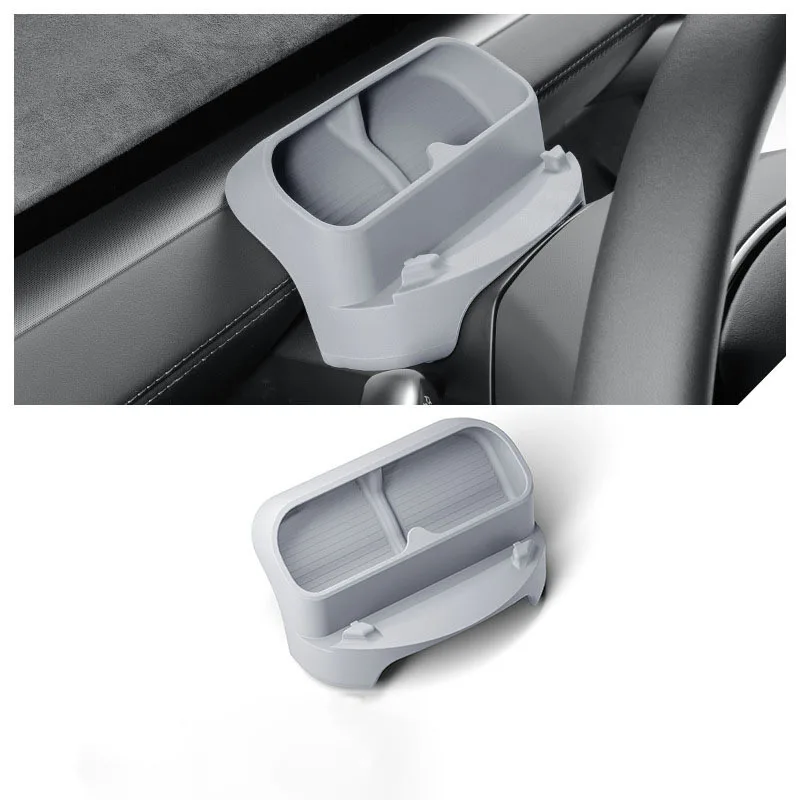 For Tesla Model 3 Highland Model Y Steering Wheel Sunglasses Holder Silicone Storage Box Car Interior Organizer Accessories - view 4