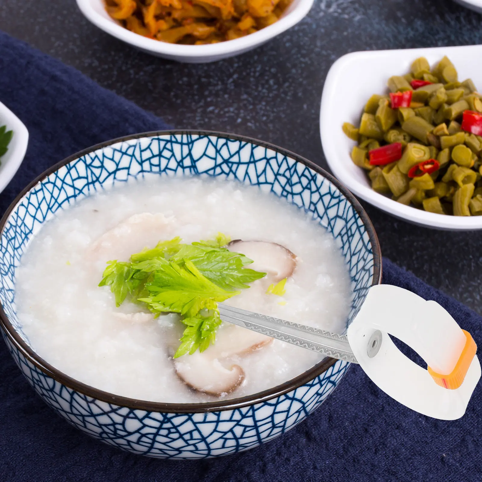 Adaptive Spoon for Elderly Portable Non-Slip Tremble Proof Spoon Stainless Steel Lightweight Adult Tableware Disability Aids