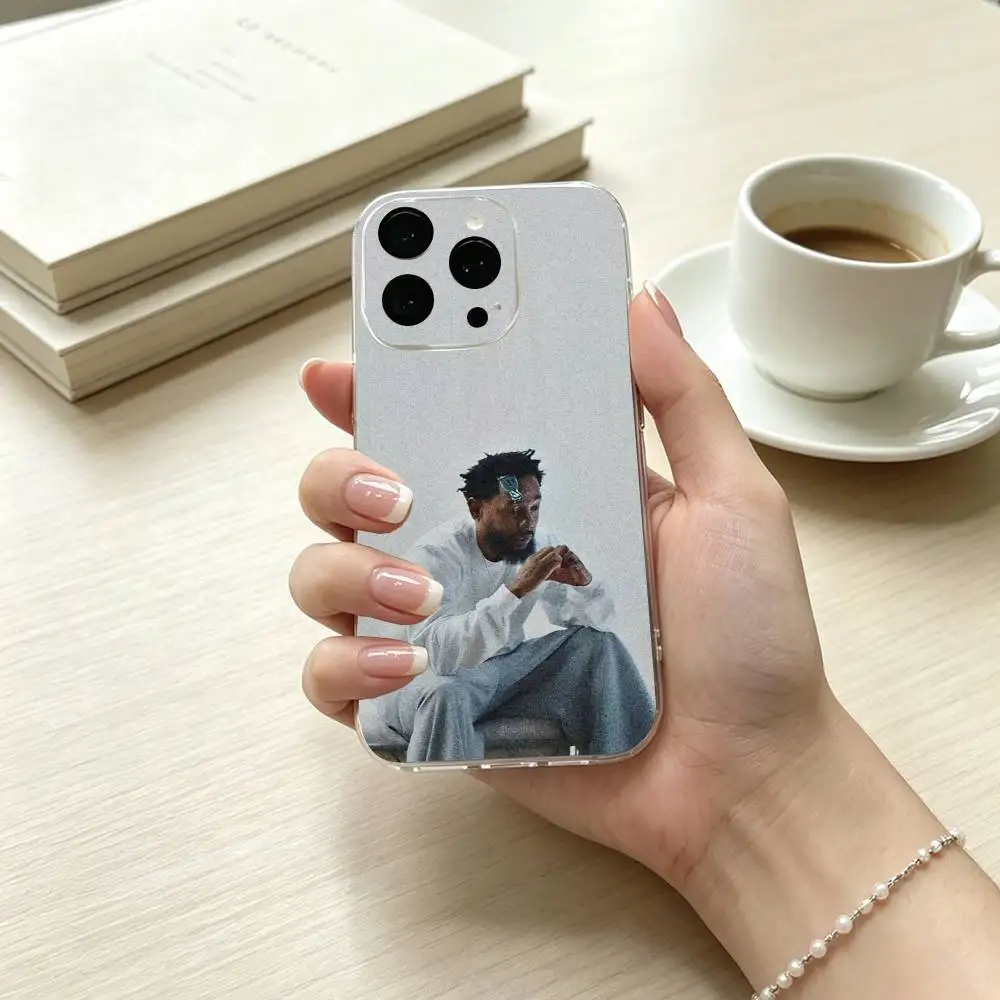 R-Rapper K-Kendrick L-Lamar Phone Case Transparent Silicone Soft For iPhone 17 16 15 14 13 12 11 Mini Pro Max Plus Gift