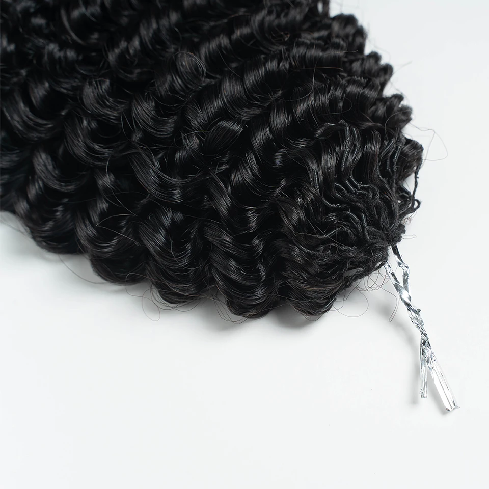 22 بوصة شعر بشري مجعد السائبة QVR الأفرو غريب 3 قطعة الشعر السائبة ل غريب تويست الكروشيه تجديل الشعر 100% حزم الشعر البشري #4