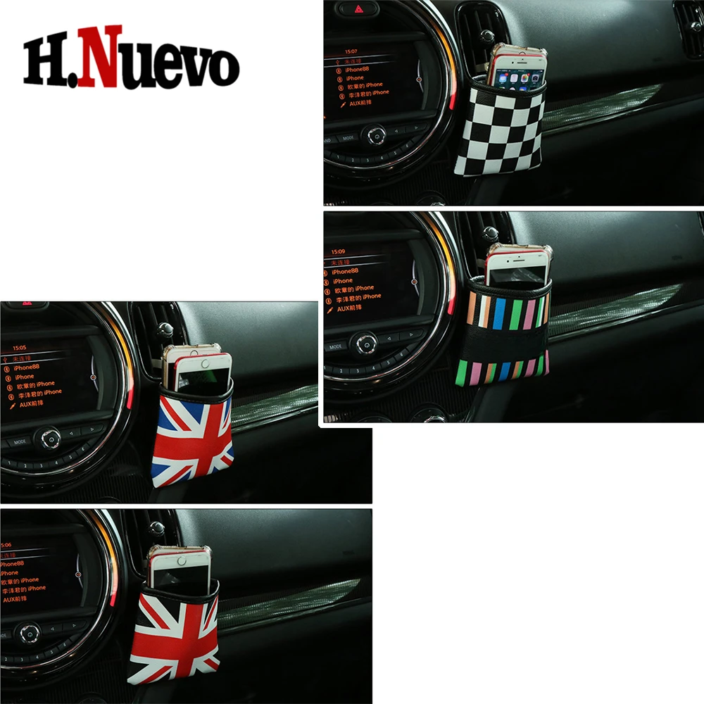 

Accessories For MINI COOPER F54 F55 F56 F60 R55 R56 R60 Countryman Car Air Vent Outlet Storage Bag Pen Card Tickets Phone Holder