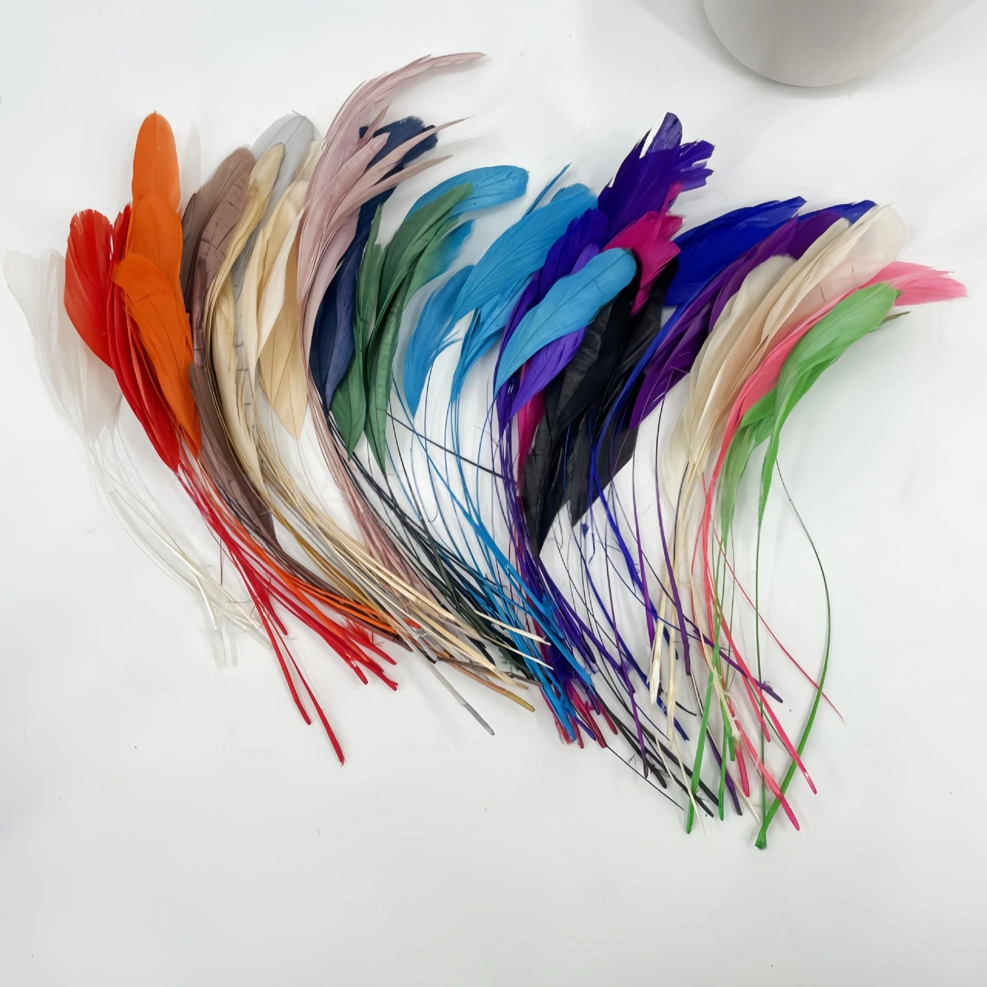 Wholesale Colorful Dyed Rooster Tail Feathers 12-20cm Natural Feather Plumes DIY Craft Jewelry Making Hair Clip Hat Decoration