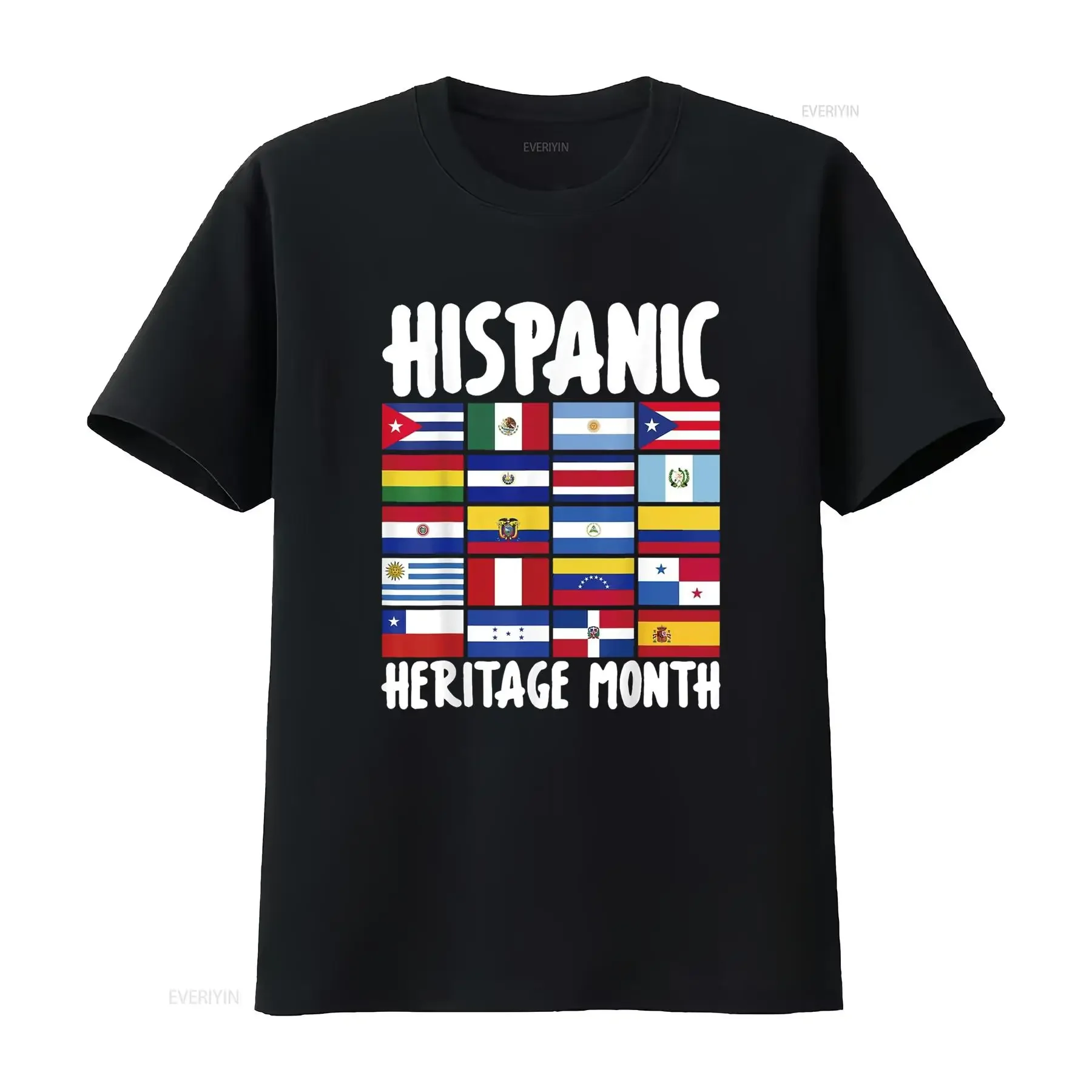 

Latino Hispanic Heritage Month для мужчин и женщин футболка винтажная стираная мягкая модная графика homme унисекс растягивающаяся