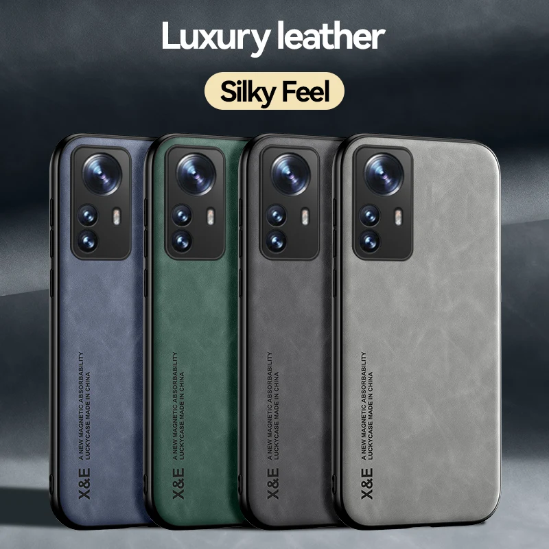 For Xiaomi 12 Lite Case Leather Sheepskin Texture Back Cover Soft Frame Shockproof Phone Case for Xiaomi 12 Lite 12X 5G