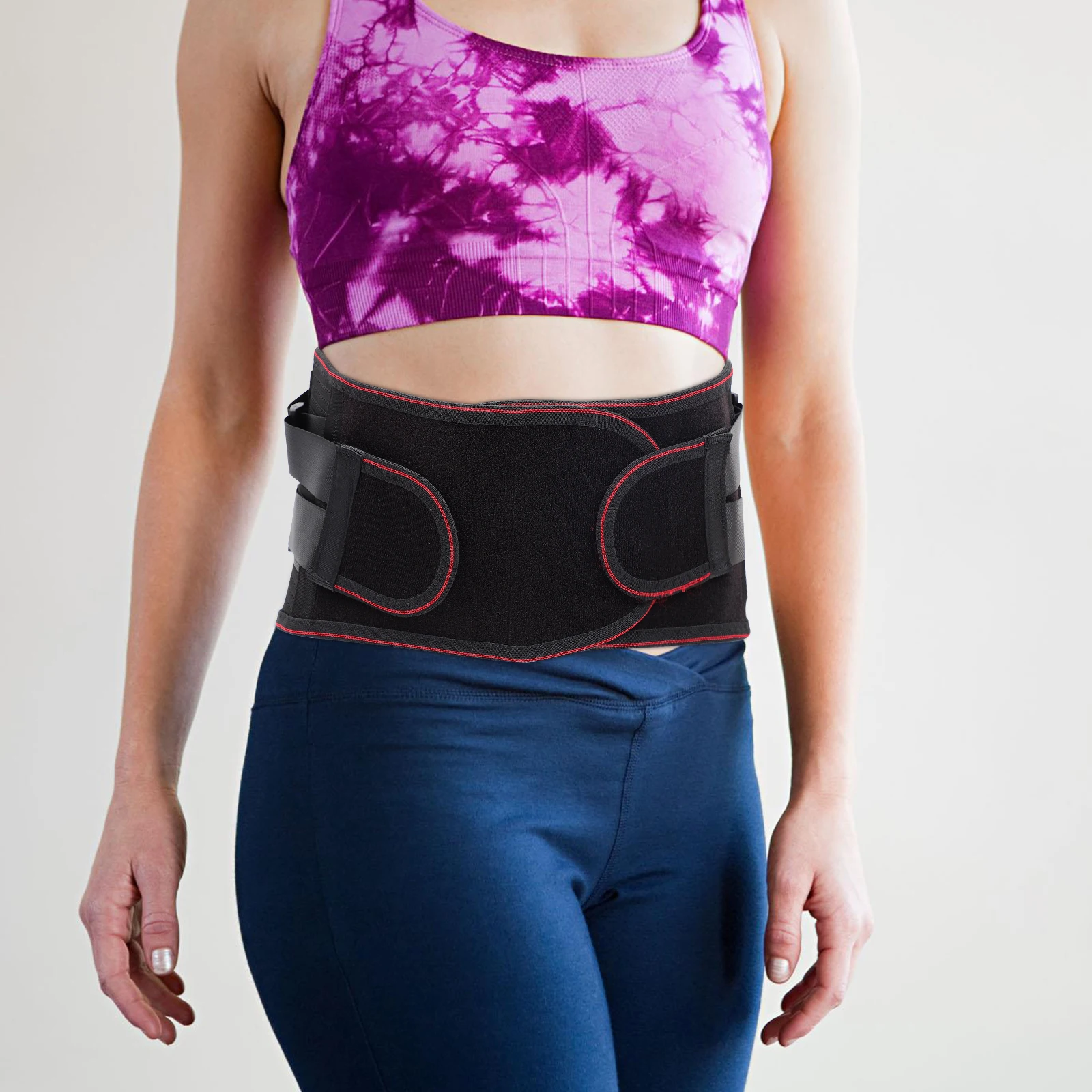 

Wide Lumbar Support Belt Women Premium Nylon Steel Posture Breathable Back Brace Lower Pain Relief Durable Abdomen Fitness