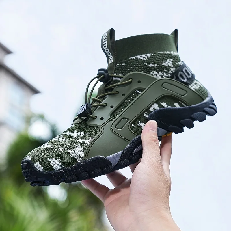 

Couple Hiking Shoes Outdoor Comfort Breathable Mesh High Top Men Boots Mountaineering Woman Quick Drying Leisure Travel Sneaker