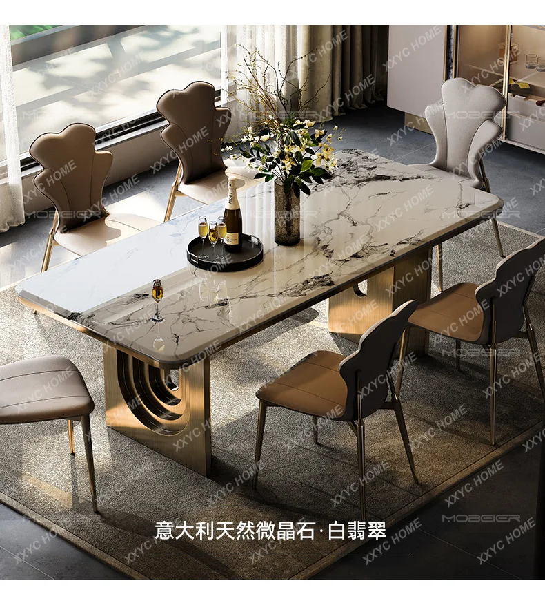 

A Modern Design Dining Table Marble Waterproof Vase Kitchen Dining Table Living