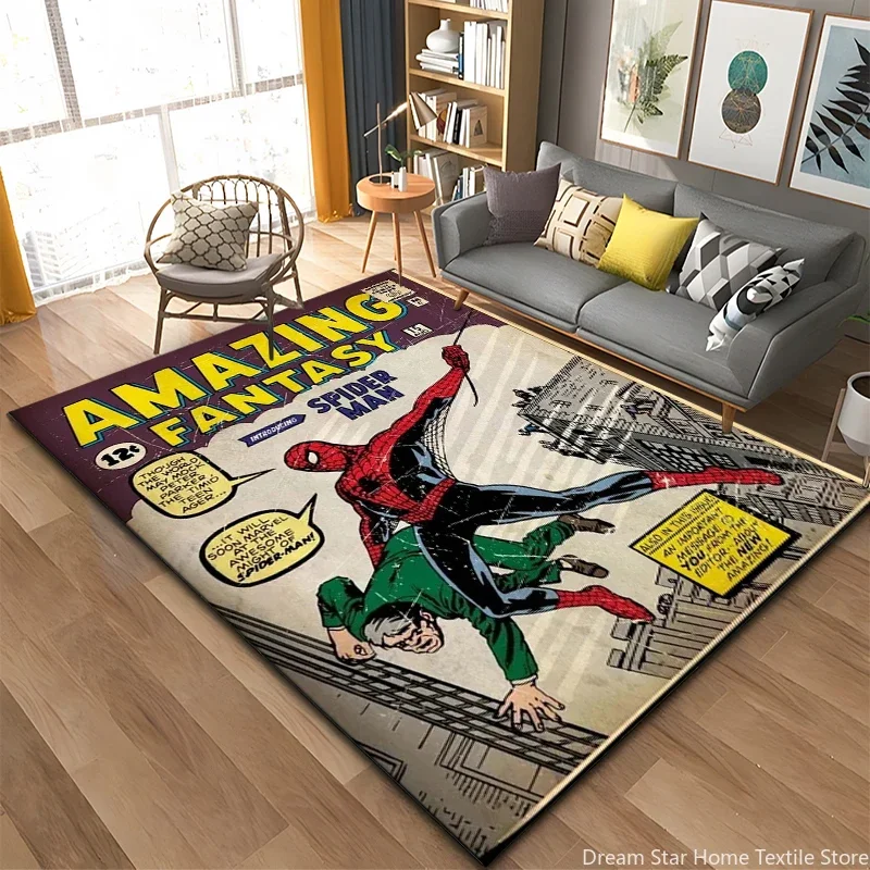 Disney Avengers Marvel Carpet for Living Room Decoration Children\'s Crawling Mat Doormat Large Area Rug Games Washroom Floor Mat