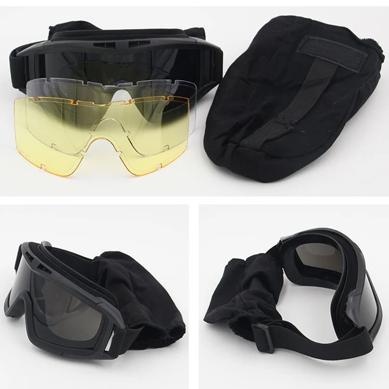 Outdoor Tactical Glasses Desert Locust Army Fan Goggles  Anti-shock Sports Unisex Bulletproof Glasses Men\'s Cycling Goggles