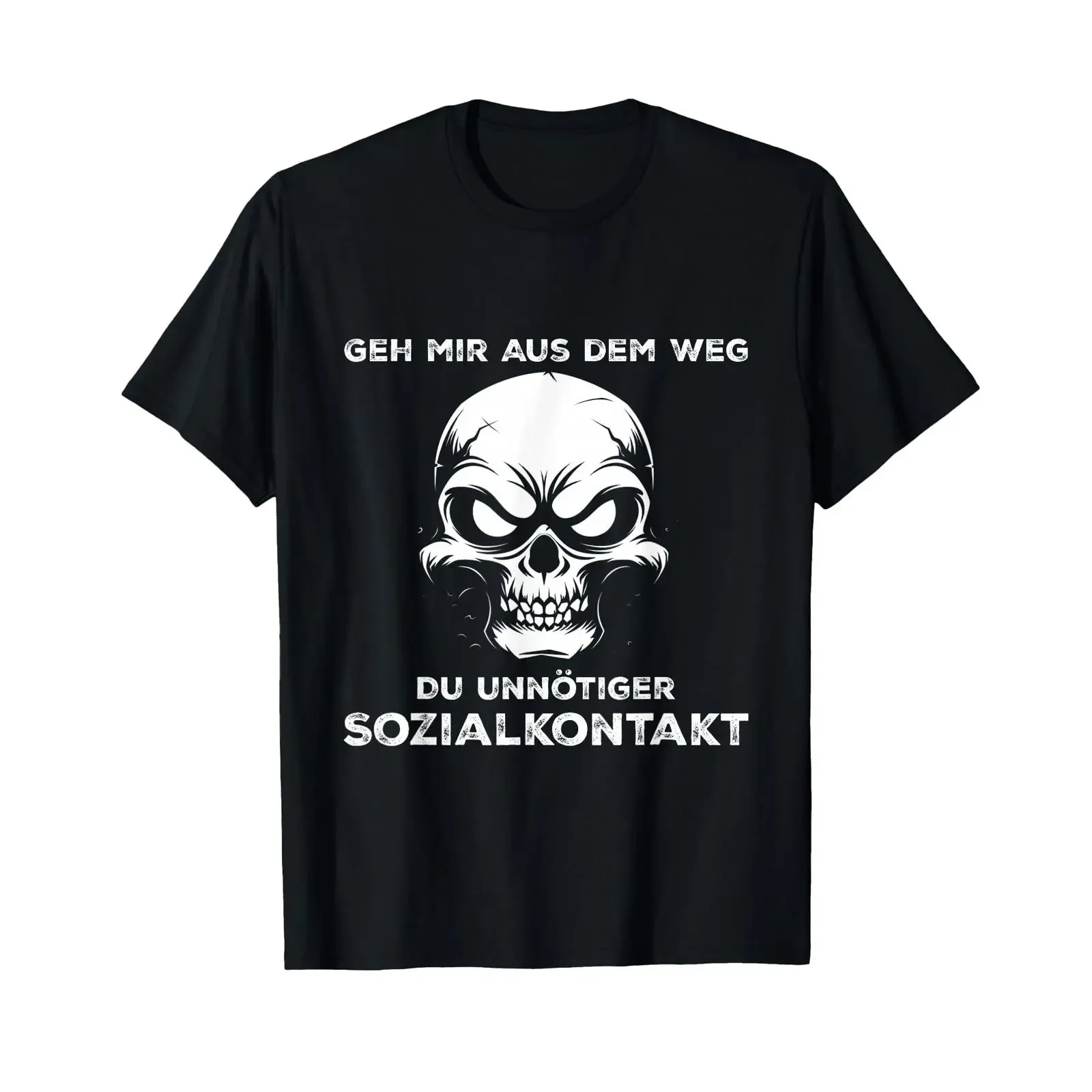 Unnecessary Social Contact T Shirt black vintage Washed fashion streetwear Casual Unisex graphic Stylish Soft Slightly