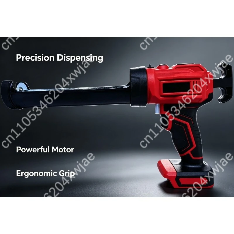 LED Electric Caulk Gun for Hard Tubes, Single-Tube Electric Dispenser, Easy Application, High-Precision Adhesive Gun