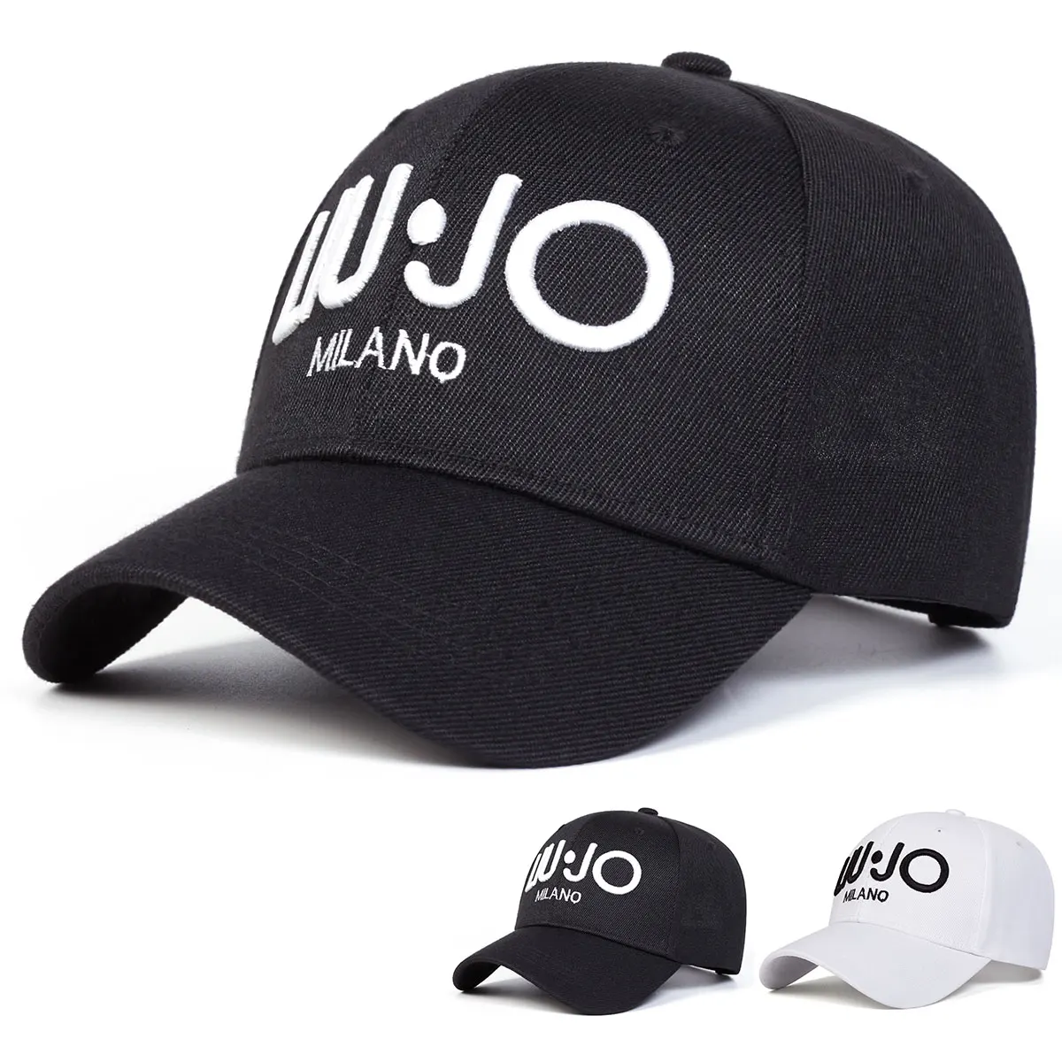 Unisex LIU JO MILANO Letter Embroidery Baseball Caps Spring and Autumn Outdoor Adjustable Casual Hats Hip Hop Hat Sunscreen Hat