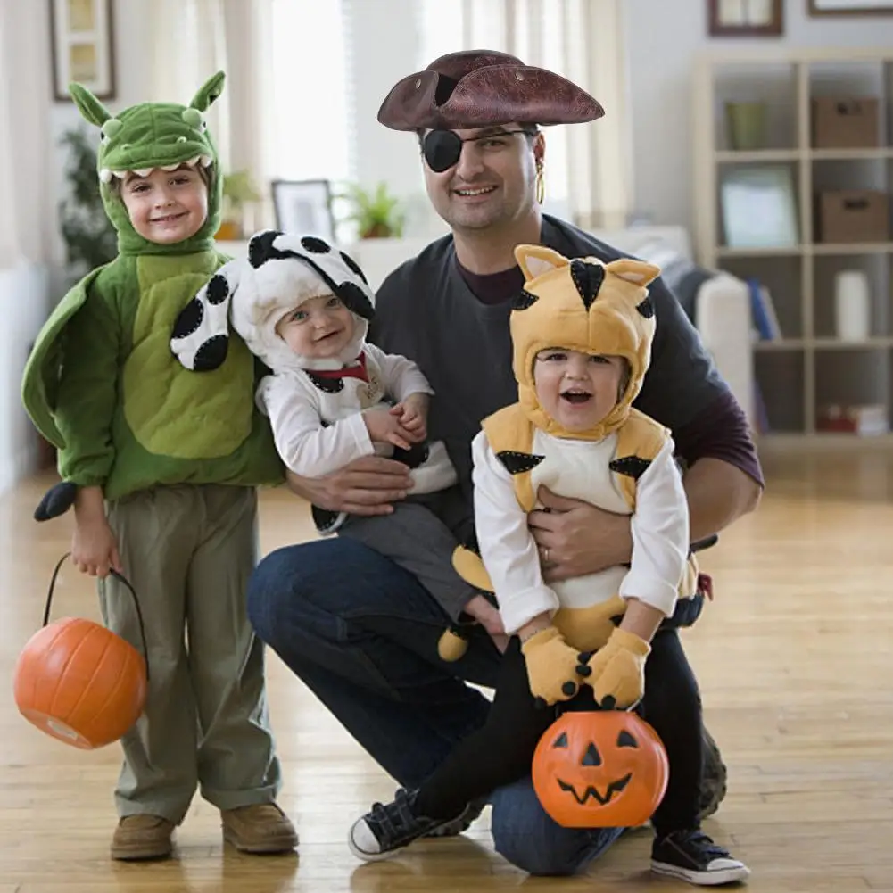 Kunstleder Piraten hut für erwachsene Männer Frauen Tricorn Hut braun Piraten hut Kapitän Hut Retro Halloween Cosplay Kostüm Zubehör