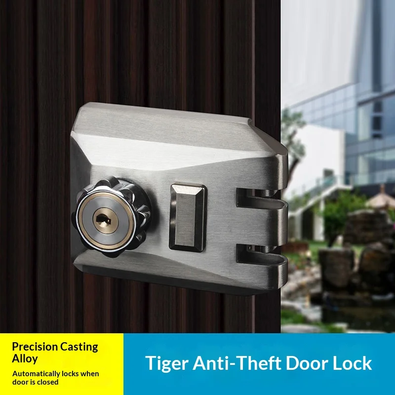 1PCS Anti-theft DoorLock Household Exterior Anti-theft And Anti Pry Universal Door Lock Automatic Sliding Door Lock Hardware