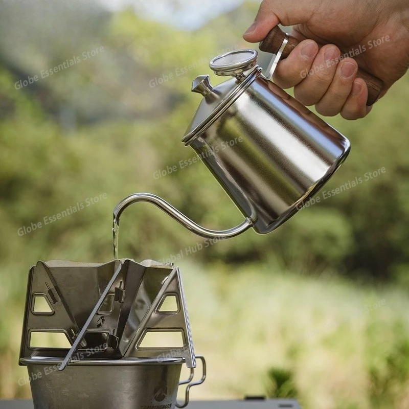 Coffee Hand Brewing Pot 304 Stainless Steel Integrated Process Gooseneck Fine Mouth Pot Water Bottle Coffee Pot