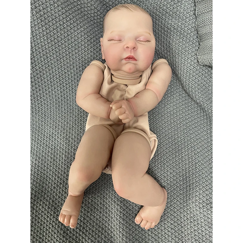 21Inch Painted Peaches Reborn Doll Kit 3D Skin Soft Touch Fresh Color 100%Hand-Made Unassembled Kit Toys for Children