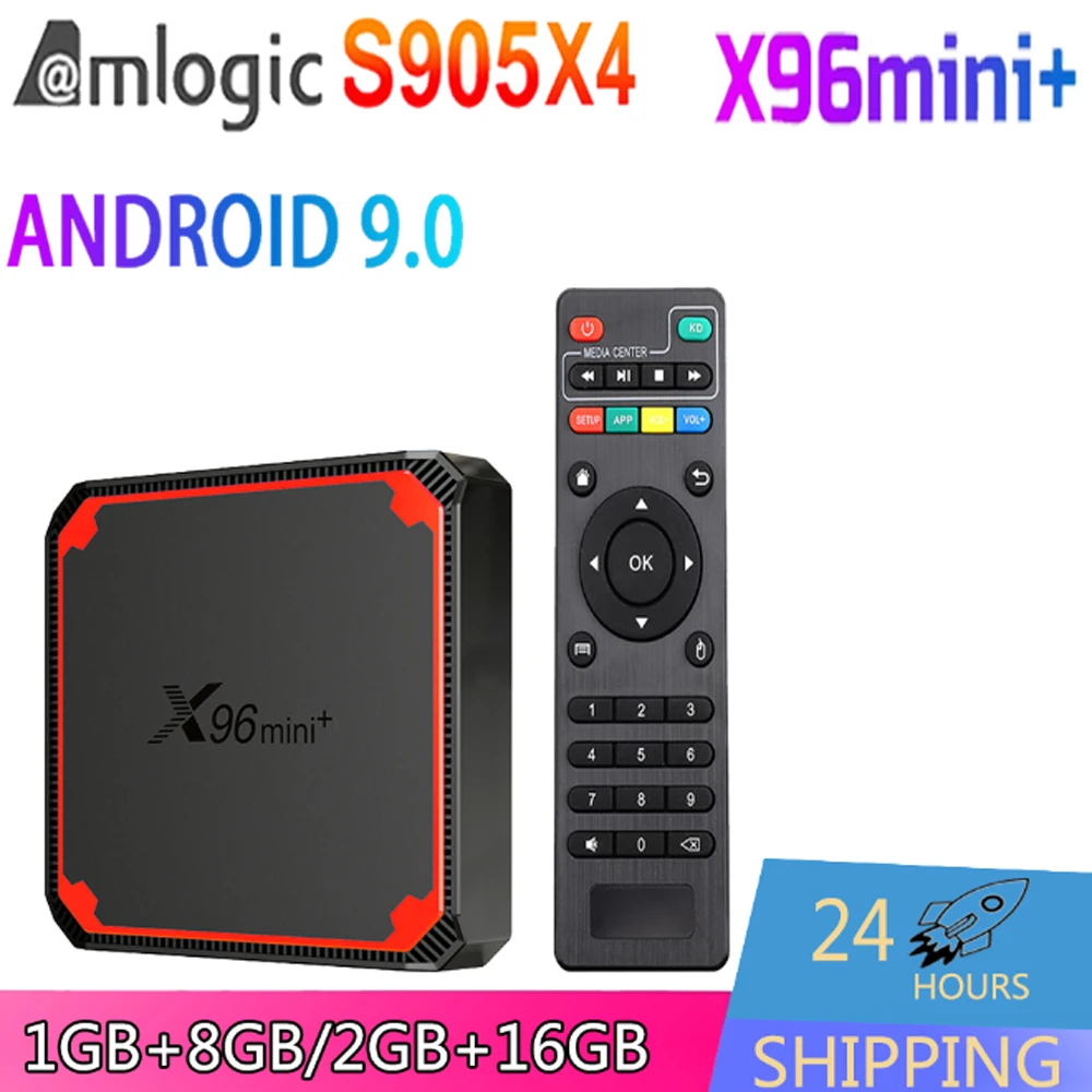 

X96mini+ Smart TV box Amlogic S905W4 Android 9.0 2.4G&5G Dual WiFi 4K HD Set Top Box X96 Mini Plus Madia Player Ethernet 100M