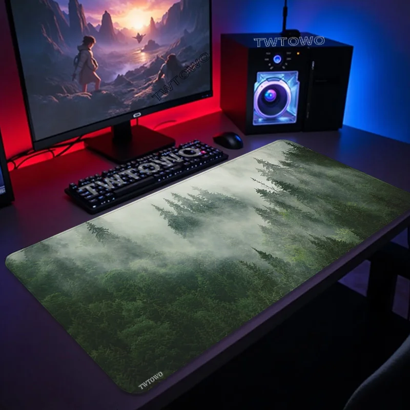 Mouse Pad Forest Green Gaming printon demand HD Home Computer Mousepad XXL Mouse Mat Non-Slip Natural Rubber Computer Mice Pad