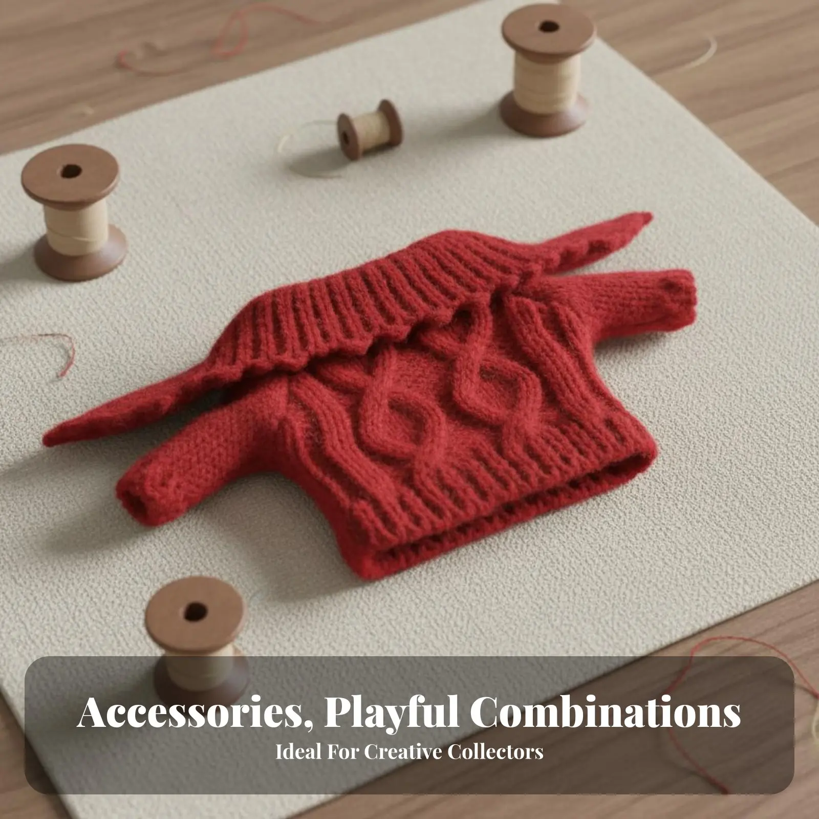 

20cm Doll Sweater Versatile Decoration Doll Sweater Stretchable Fit Miniature Winter Clothes for BJD Owners
