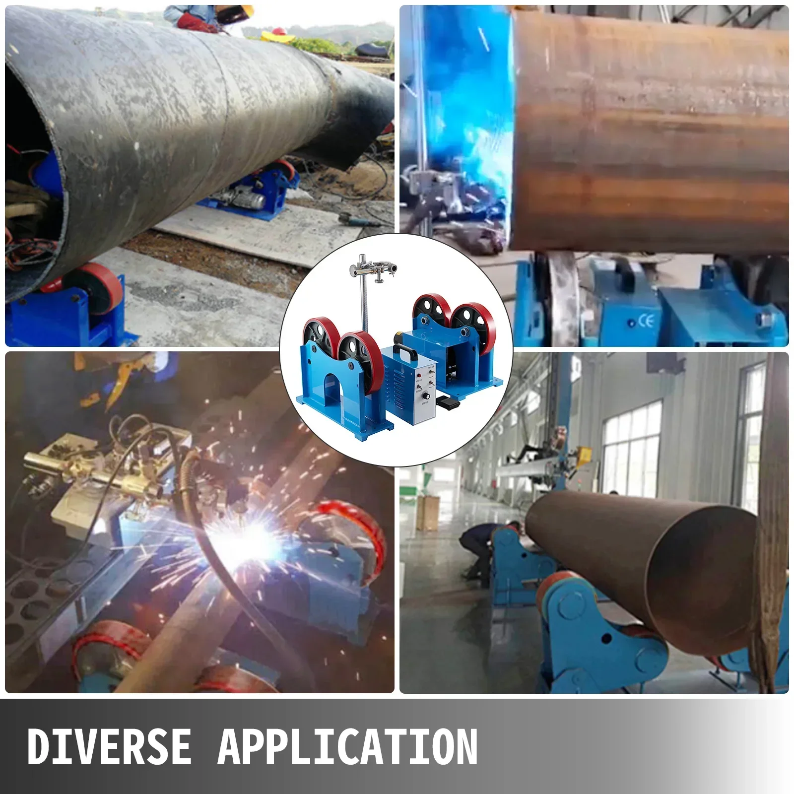 Hot SellingWelding Rotator Turning Rolls Load Bearing 1000KG Adjustable Torch Stand Support Rotator Pipe Welding Roller Position