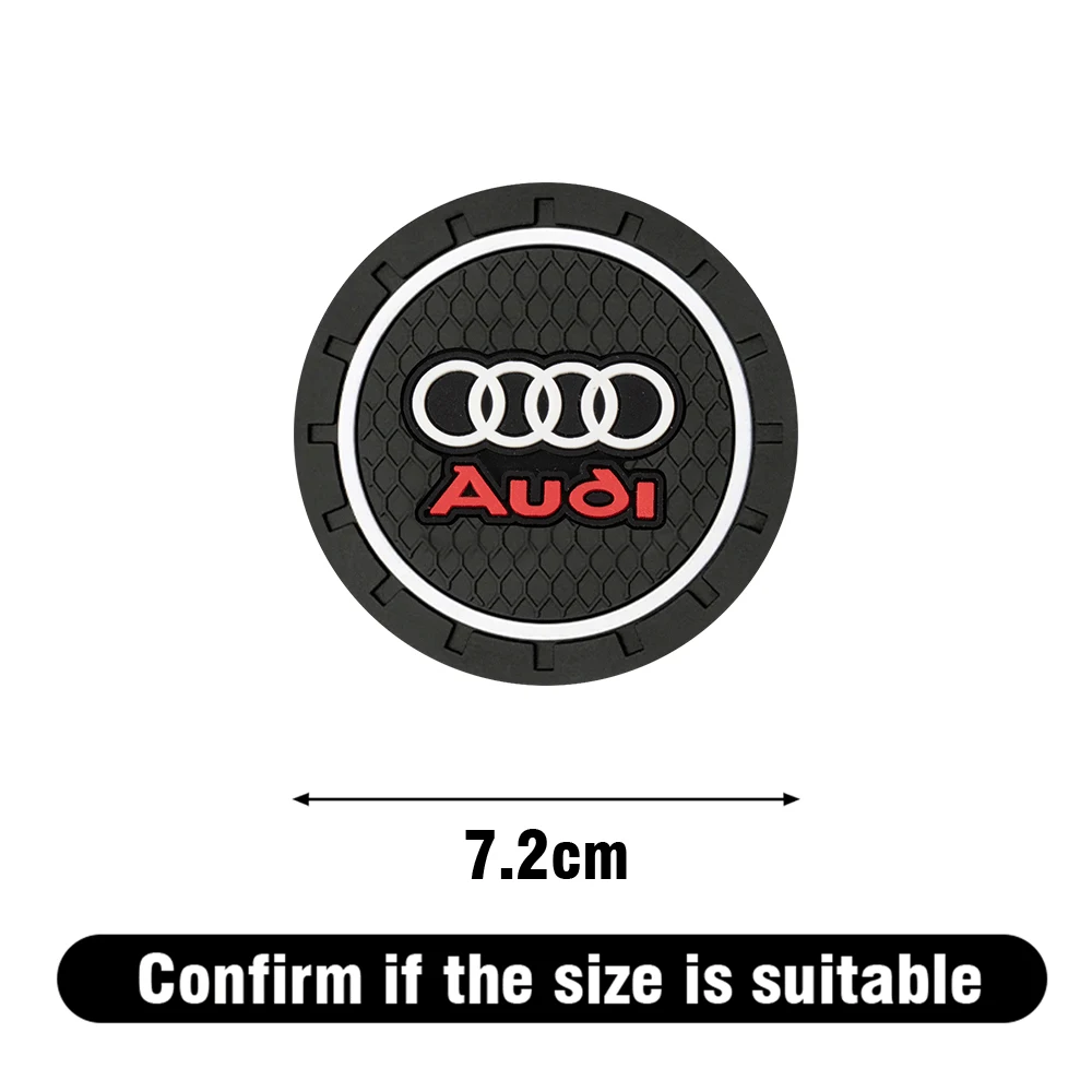 1/2Pcs Car Interior Water Cup Anti Slip Mat Silicone Coasters For Audi A4 B7 A7 S Line S3 S4 A8 A3 A1 A5 A6 Q5 Q3 TT Q2L Quattro