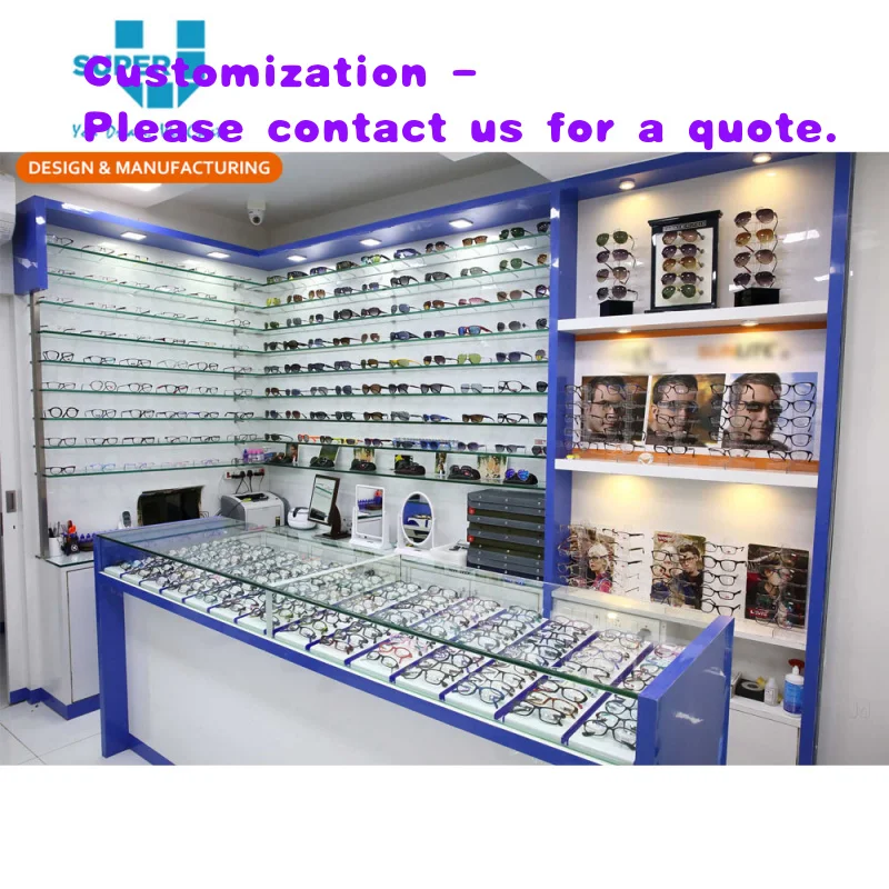 

custom.Fashion Lighting Wall Display Counter Optical Shop Design Ideas