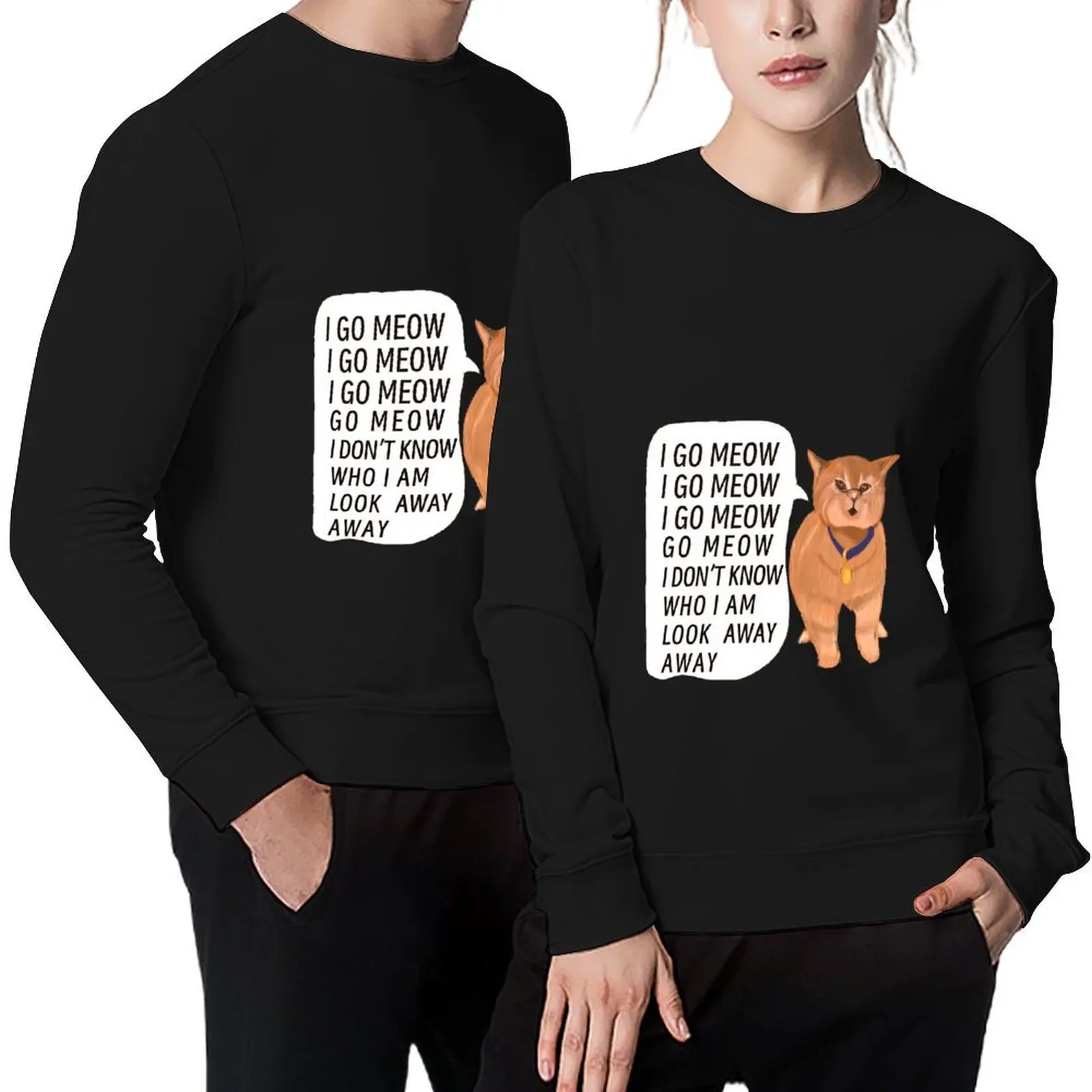 

I Go Meow Cat Singing Pullover aesthetic clothing men's clothing autumn clothes korean autumn clothes sports sweatshirt man