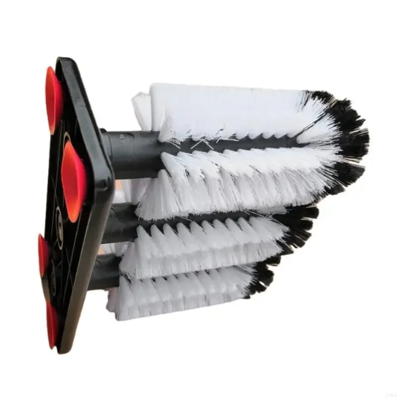 Plastic Glass Washer 3 Brush Glass Washer with Suction Base for Glass Cleaning