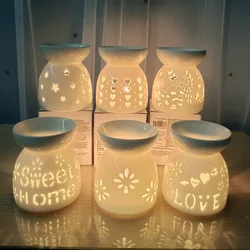 Household Ceramic Holder Aromatherapy Stove Incense Burner Wax Melt Candle Holder Fragrance Diffuser Living Room Home Decoration