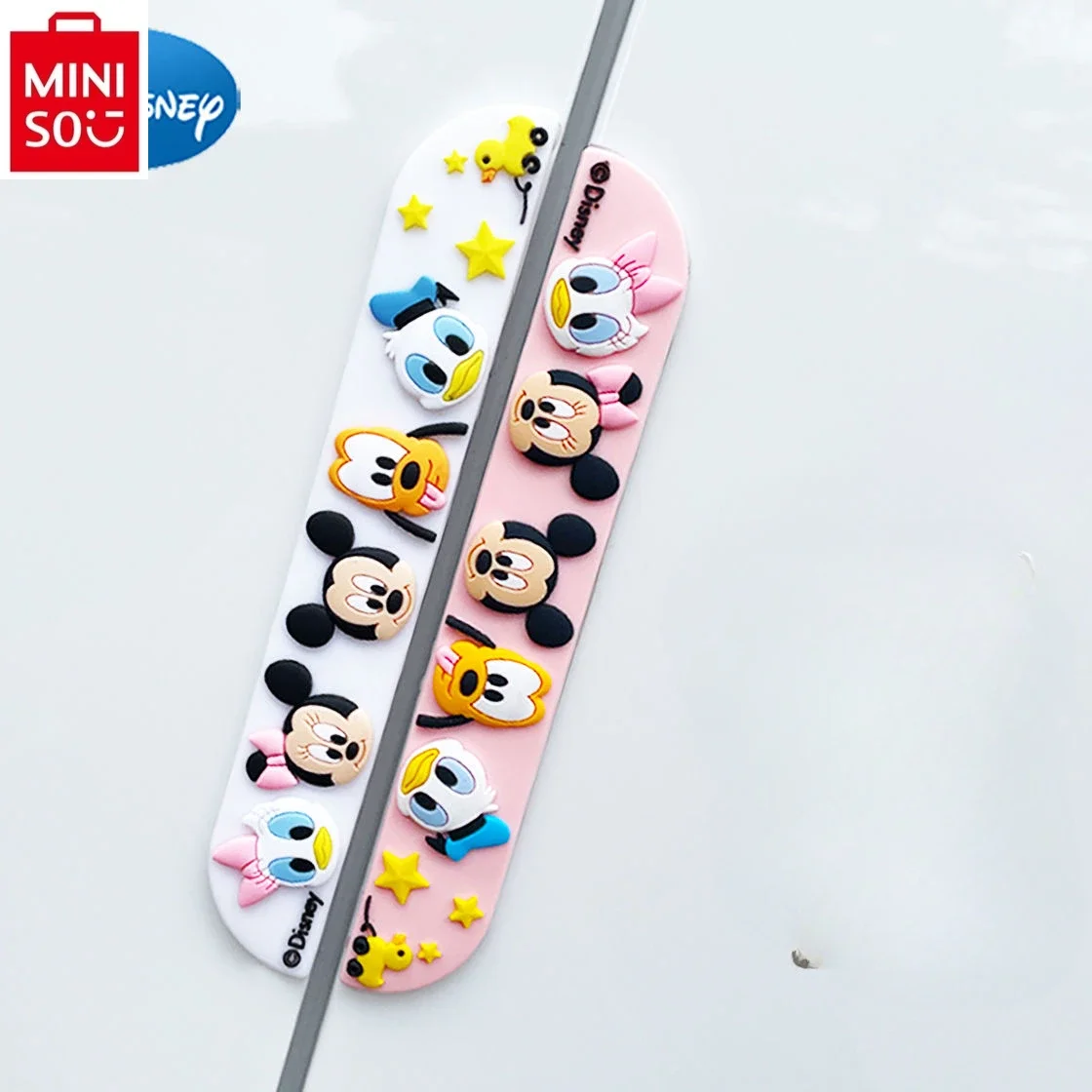 

MINISO Disney car door anti scratch sticker cute cartoon Mickey anime car rearview mirror anti scratch decorative strip