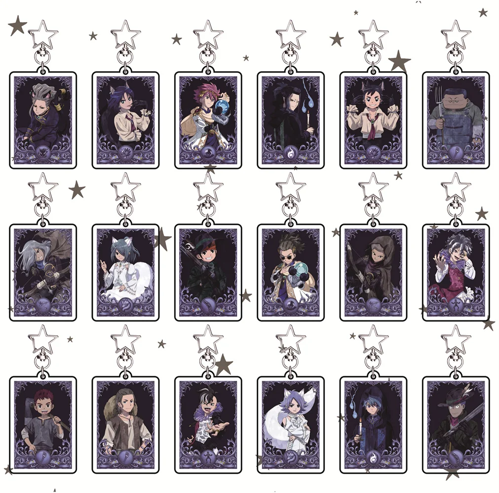 Inazuma Eleven 6cm Vintage Style Chibi Acrylic Keychain Star Clasp Bag Charm Keyring Collectible Pendant Decor Gift for Fans