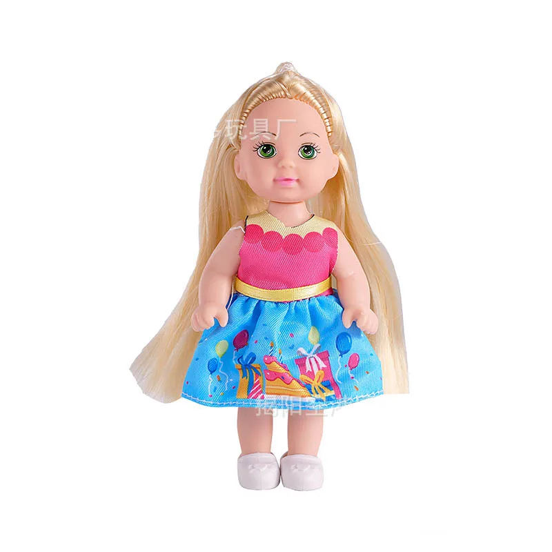 11.5CM 귀여운 소녀 공주 인형 1/12 BJD 인형 시뮬레이션 홈 침대 소파 세트 스윙 애완 동물 세트 소녀 놀이 집 액세서리 장난감