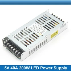 Ultra-thin Special LED display Power Supply 220VAC Input, 5V 40A 200W Output