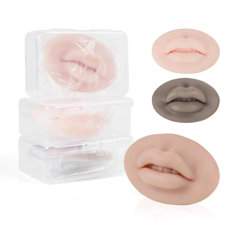 100Pcs Hot Wholesale Box 5D European Module Silicone Exercise Simulation Lip Module Silicone Lips Lip Exercise Tool