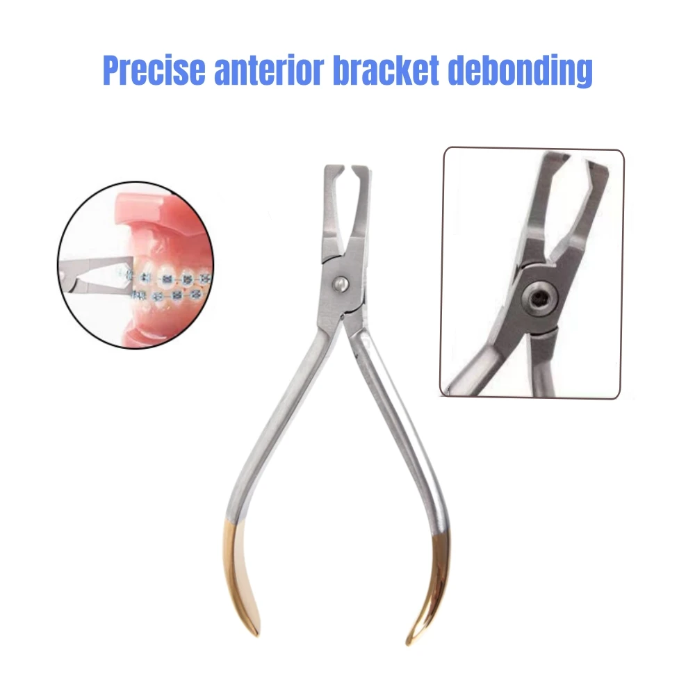 

Dental Anterior Teeth Bracket Removing Pliers Stainless Steel Orthodontic Forceps Posterior Debonding Plier for Cutting Adhesive