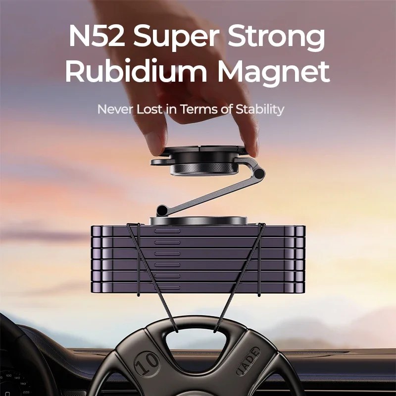Magnetic Car Phone Holder - Universal Dashboard Mount 2
