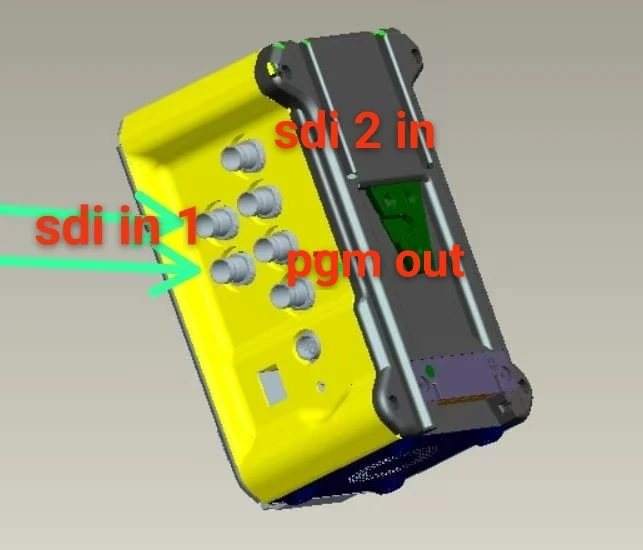 8-канальный 12G SDI приемопередатчик/удлинитель по оптоволокну (8 PIN) с поддержкой PGM, двойным LC-разъемом, 10 км, для CCU