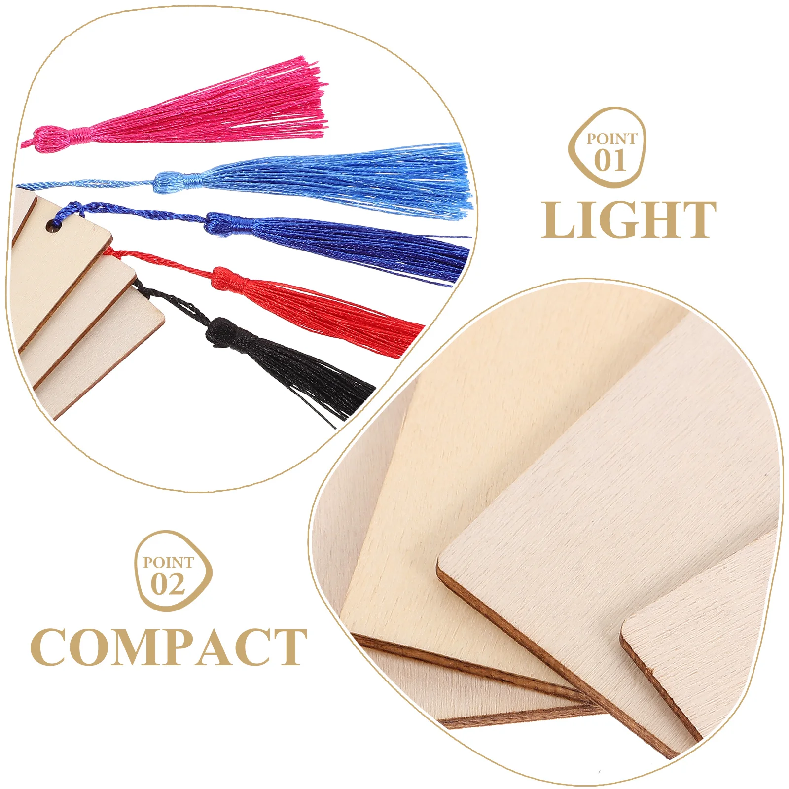 

20 Sets Bookmark Blank Creative Decorate Bookmarks Unfinished Tags Diy for Crafts