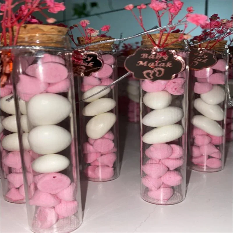 Wedding Dragees Diameter 25mm Glass Bottle Cork Glass Jars Test Tube Empty Container DIY Crafts Candy Bottle Wedding Gift