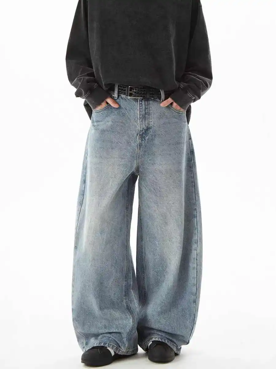 

Женские синие джинсы-бойфренды Y2k в японском стиле 2000-х годов, мешковатые джинсовые брюки 90-х годов, винтажные джинсовые брюки большого размера в стиле Харадзюку, одежда 2025