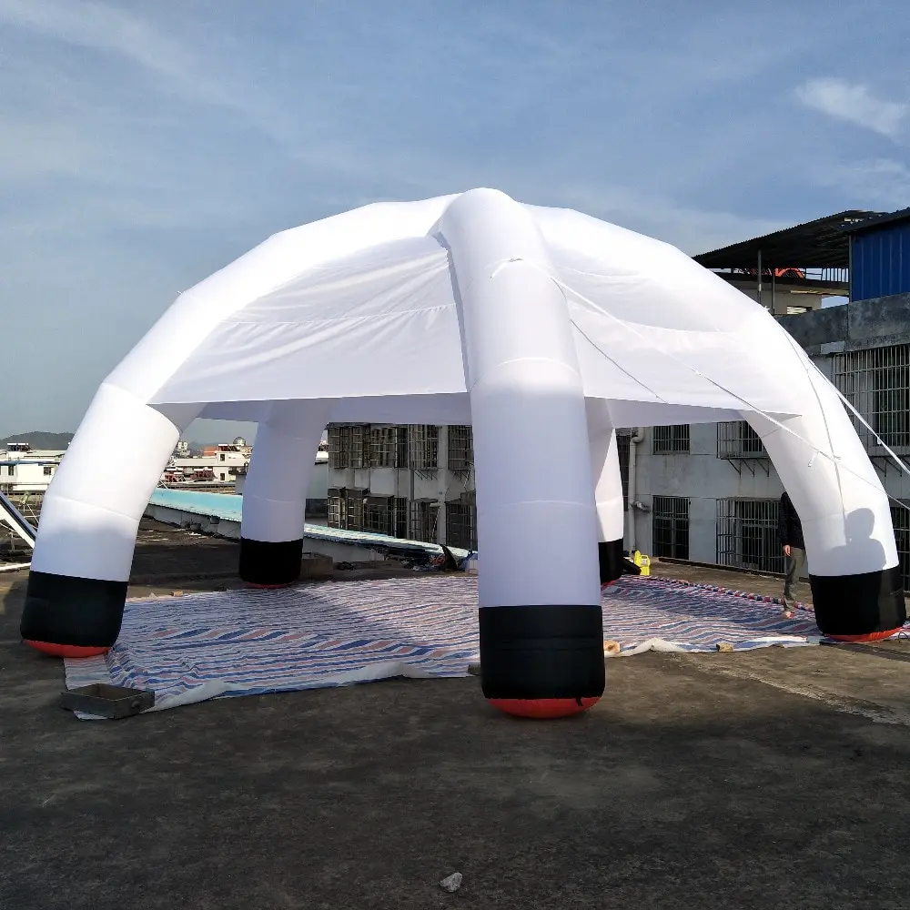 

Custom 8m Diameter 5 Legs Lighting White Inflatable Spider Tent with Colorful Led Gathering Place Event Station Dome