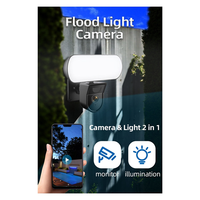 FEDI-Outdoor Wifi 3MP Tuya Floodlight Camera Security Surveillance Garden Wall Lamp Waterproof Smart Sensor Light Protection