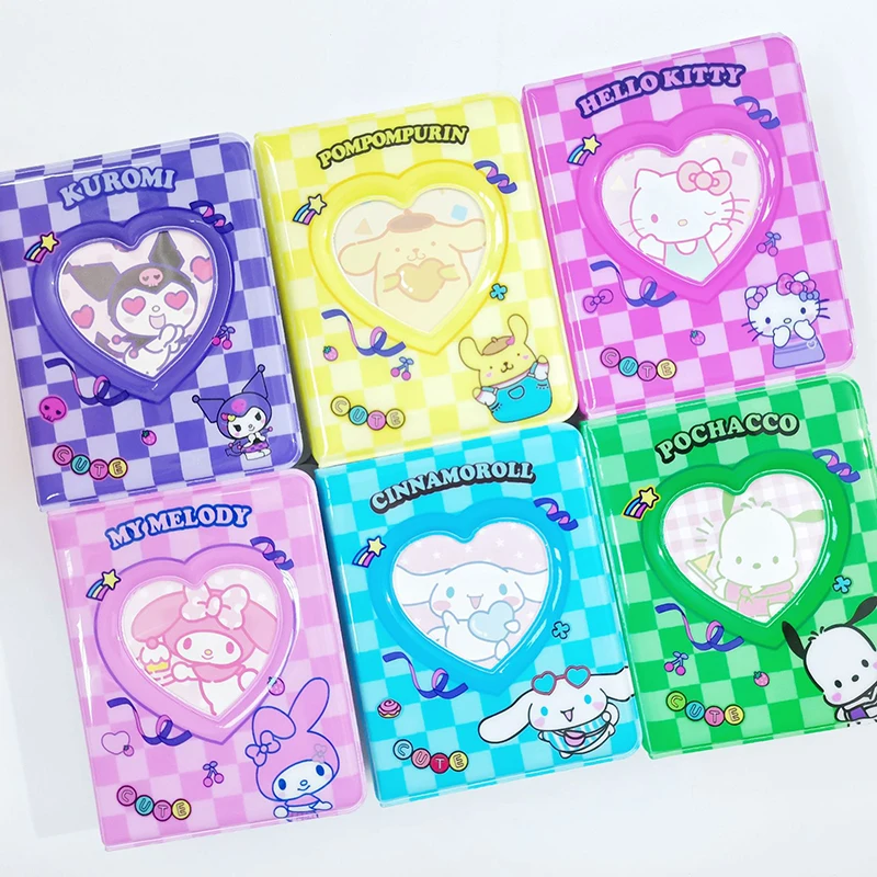 Sanrio Hello Kitty Photo Album Kawaii Cartoon Anime Kuromi Melody Cinnamoroll 3-Inch Mini Idol Card Collection Card Book