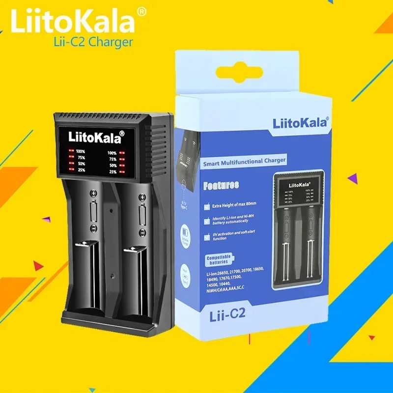 LiitoKala Lii-500 Lii-D4 Lii-M4 Lii-M4S Lii-C2 Lii-S6 Lii-S12 3,7 V 18650 18350 26650 Inteligentna ładowarka do akumulatorów litowych NiMH