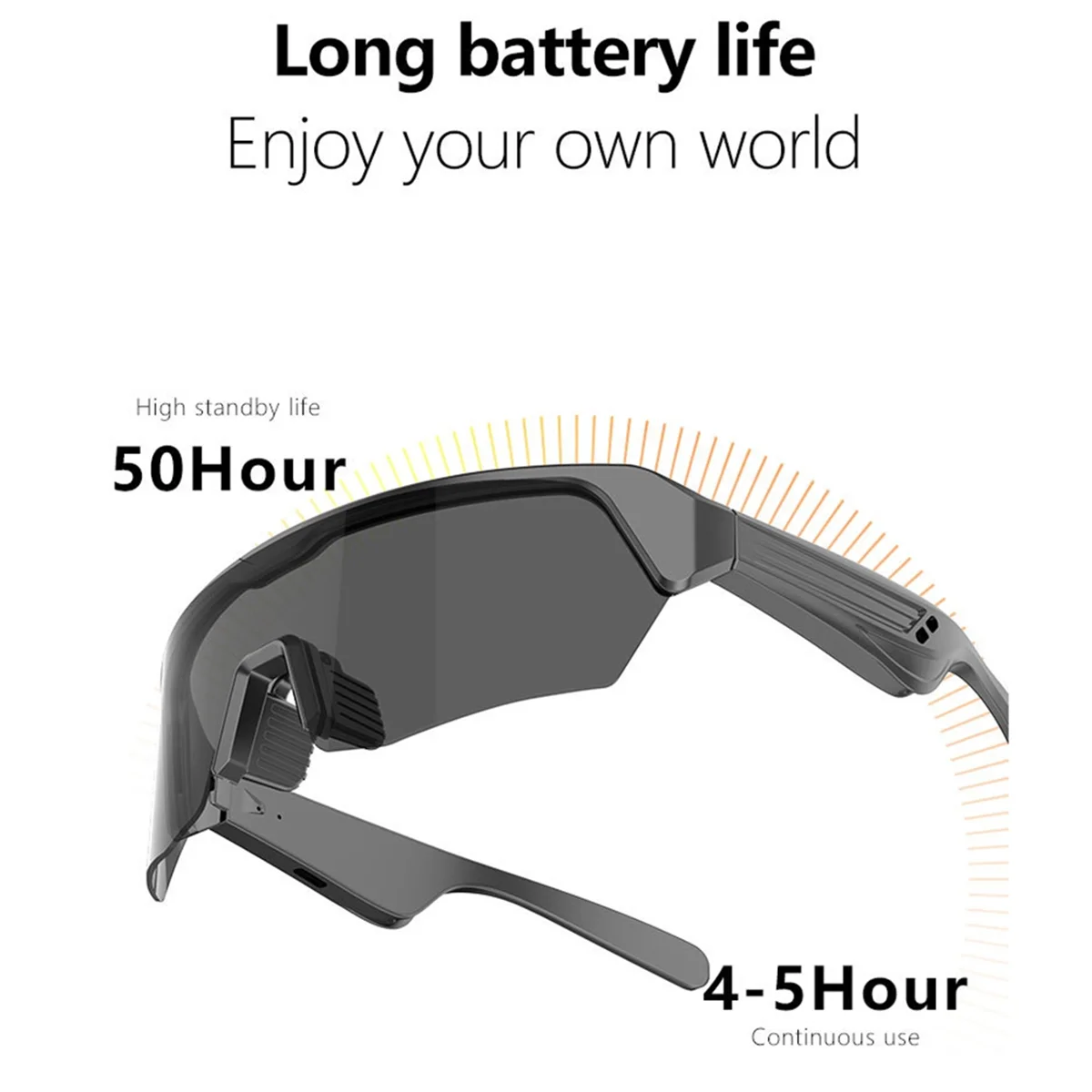 Smart Bluetooth Sunglasses for Cycling - Sports Driving Music Earbuds with Audio Call & Remote Headset Technology