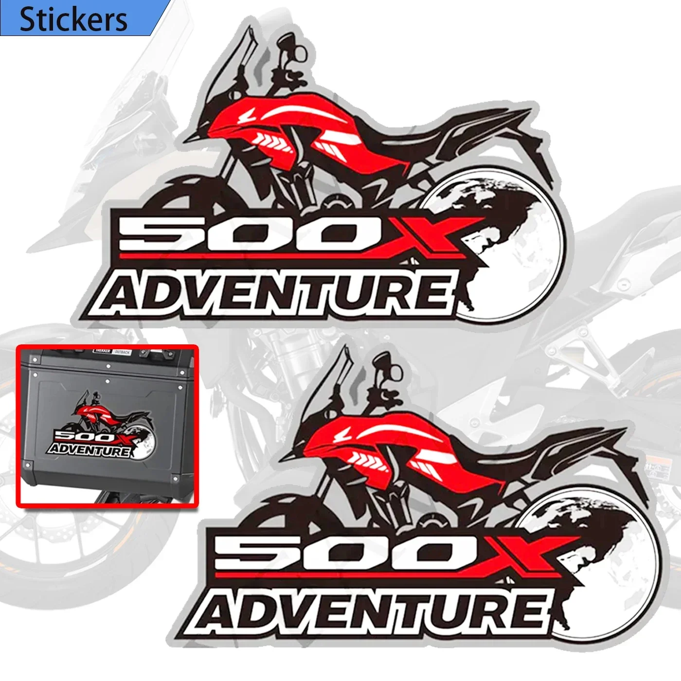 

Trunk Luggage Panniers Aluminium Cases Emblem Logo Decals Protector Fit Honda CB500X CB 500 X 500X